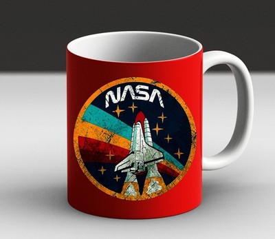 NASA Vintage Logo Space Astronaut Retro Style Classic New Rainbow Coffee Mug