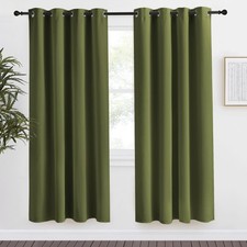 NICETOWN Blackout Curtain W55xL78 Single Panel Olive Green Thermal