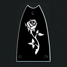 GUITAR TRUSS ROD COVER - Engraved Etched - Fit EPIPHONE Scoop - ROSE Flower Vine