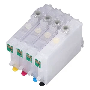 4Pcs Ink Cartridge BK C M Y 4 Colors Reusable Printer Cartridge With For Rep HLF