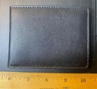 Hissimo Mens Black Bifold RFID Wallet Leather ID Window Card Slots Minimalist — photo 1