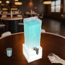 Beverage Dispenser With White Led Light Party Drink Dispenser Large Capacity