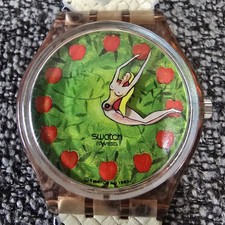 Swatch Watch FIRST GP108 (Adam & Eve) 1994 Standard Gents Rare Swiss Made Quartz
