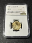 1988 $10 AMERICAN GOLD EAGLE 1/4 OUNCE TEN DOLLAR GOLD COIN - NGC MS 69