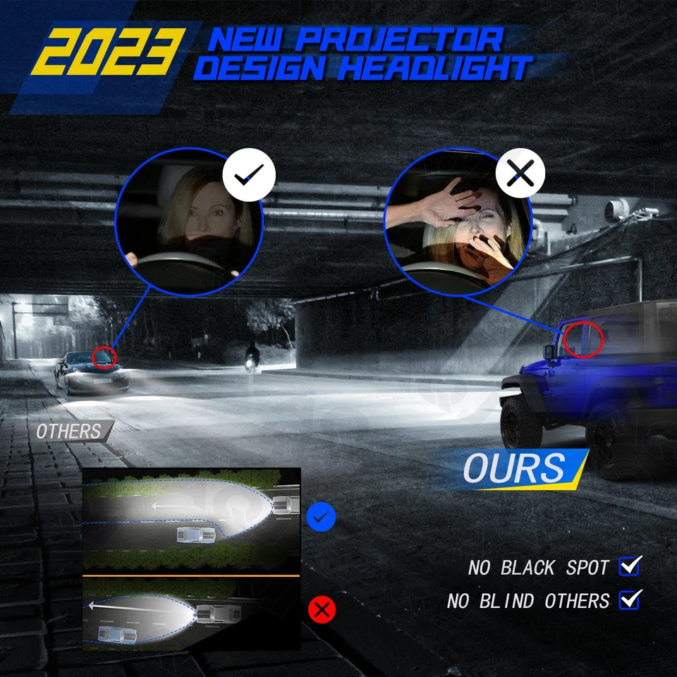 4pcs 5 3/4 5.75" LED Headlights Halo Headlamp for BMW 630CSi 633CSi 635CSi Foto 4 de 4