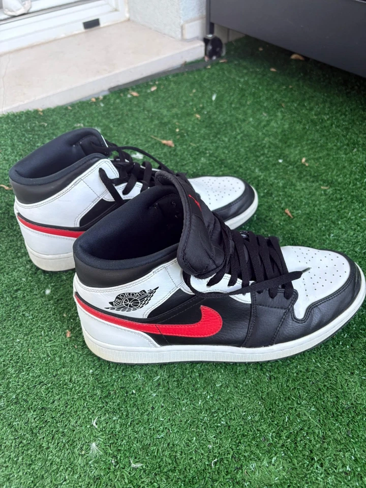 Air Jordan 1 Mid Sneakers per Uomo - Orange/Black, EU 44, foto 4 di 4