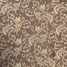 Burgundy Brown Cream Floral Fabric HOME DECOR UPHOLSTERY 1.5 yard Piece 55" wide