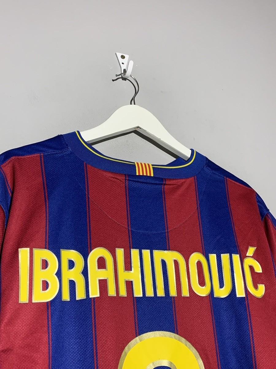 9 Zlatan Ibrahimovic Barcelona Nike 2009/10 Football Shirt
