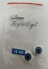 Vintage La Sioux Krystal Eyes 18 mm Blue Doll Eyes