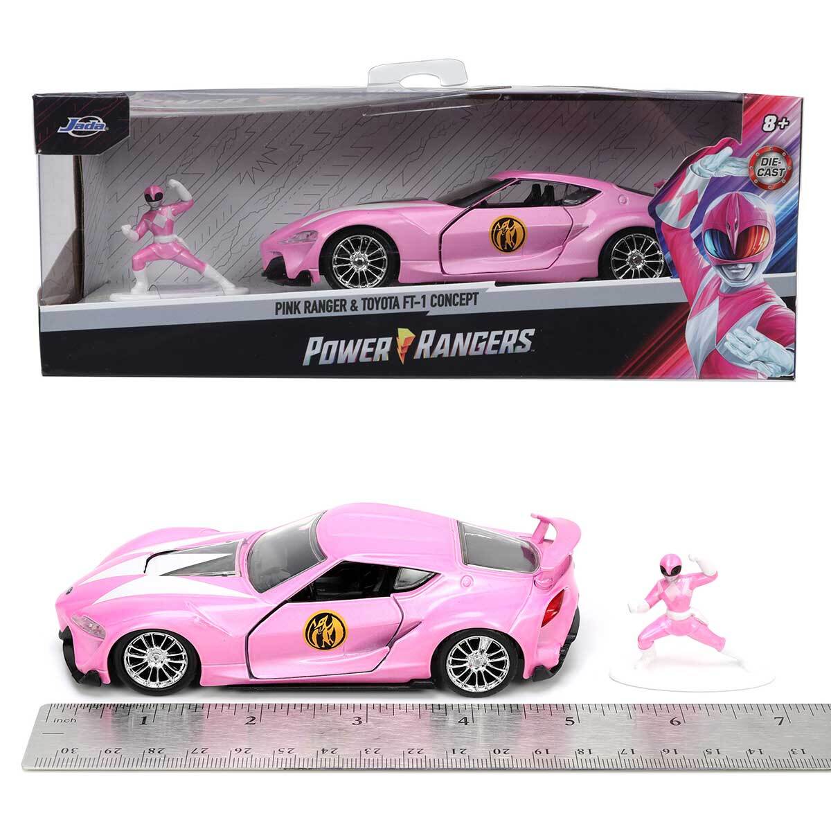 パワーレンジャー ピンクレンジャー ダイキャスト Toyota フィギュア Jada Toys Hollywood Rides: Pink Power Ranger & Toyota FT-1
