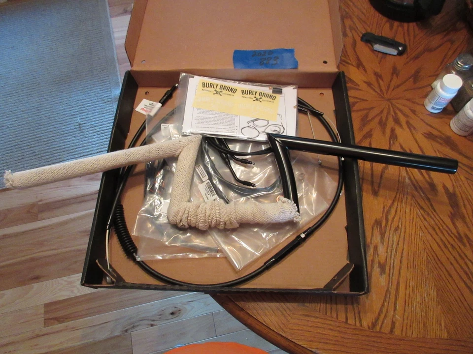 Kit de línea de cable negro marca Burly 4100-073 con simios de 6,5"" Harley Sportster 14-up Foto 3 de 4