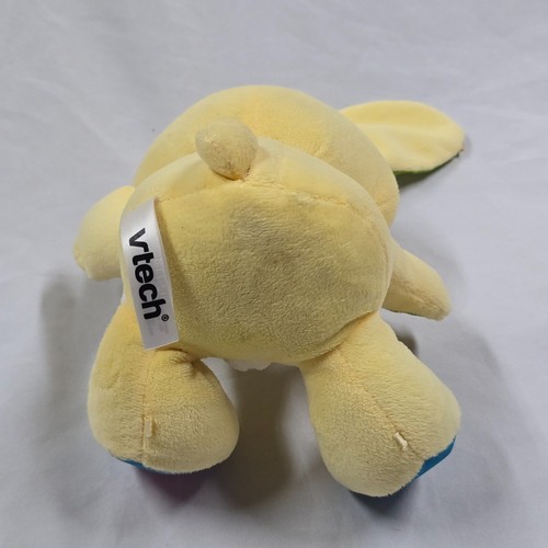 Peluche amarillo de peluche Vtech Peek At Me Bunny modos de dormir música partes del cuerpo iluminar - Imagen 5 de 5