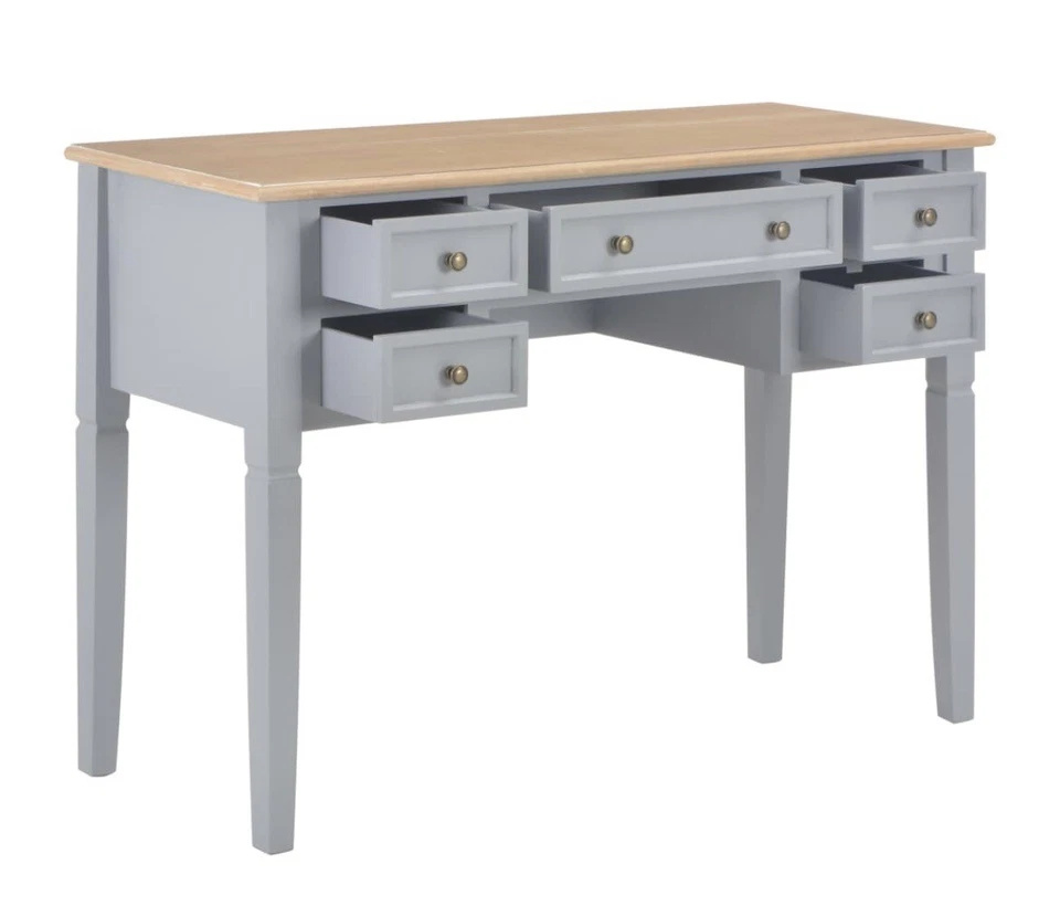 gebrauchter vidaXL grauer Schreibtisch + Schubläden (NP 229€) -  150€ VHB