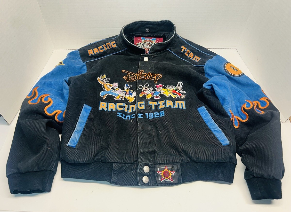 JH Design Disney レーシングジャケット Disney x Jh Design Mickey Mouse Friends Snap Button Racing Jacket