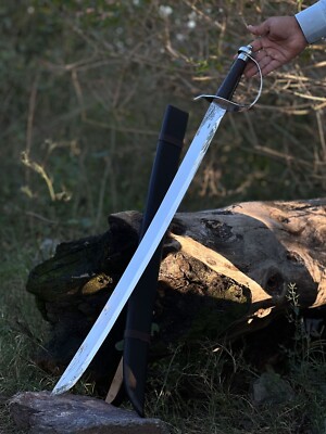 Handcrafted Stainless Steel Cutlass Sword  with Scabbard - Perfect for Pirates!