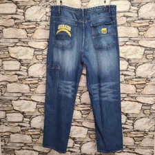 Le Jean De Marithe Francois Girbaud Mens Jeans Size 42 Blue Embroidered Whiskers