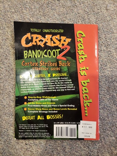 Crash Bandicoot 2 Cortex Strikes Brady Games Strategy Guide Book - Picture 2 of 2