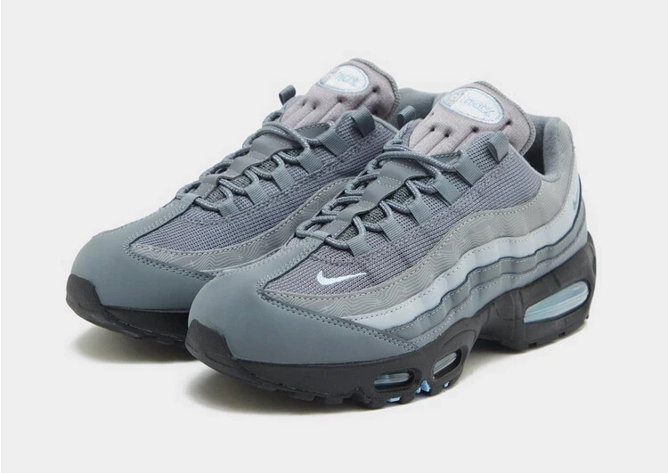 Nike Air Max 95 Men's Shoes in Cool Grey and Psychic Blue | eBay