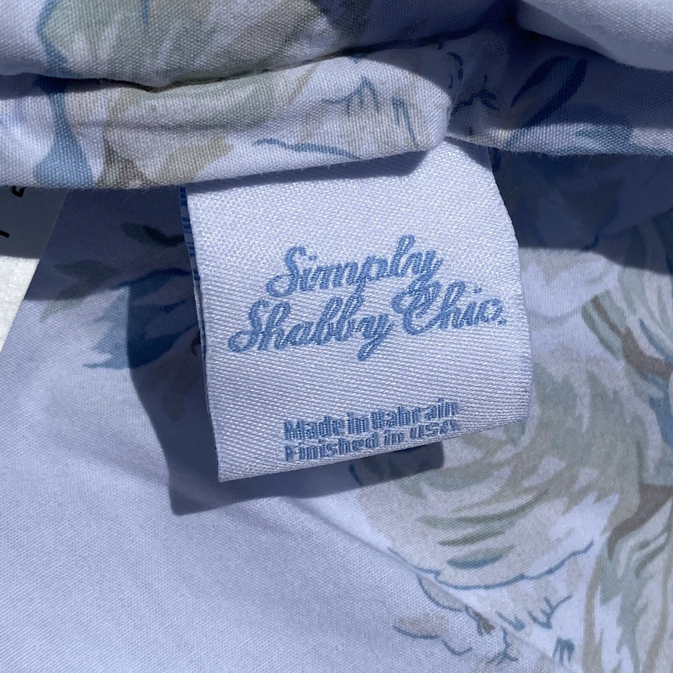 Edredón floral Simply Shabby Chic rosa británica doble azul 100 % algodón casa de campo Foto 2 de 4