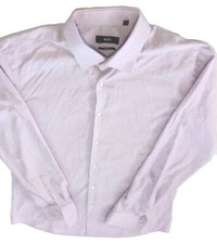 HUGO BOSS Men Long-sleeved Buttons down Stretch Shirt 40 Or 15.5 Slim Fit Purple