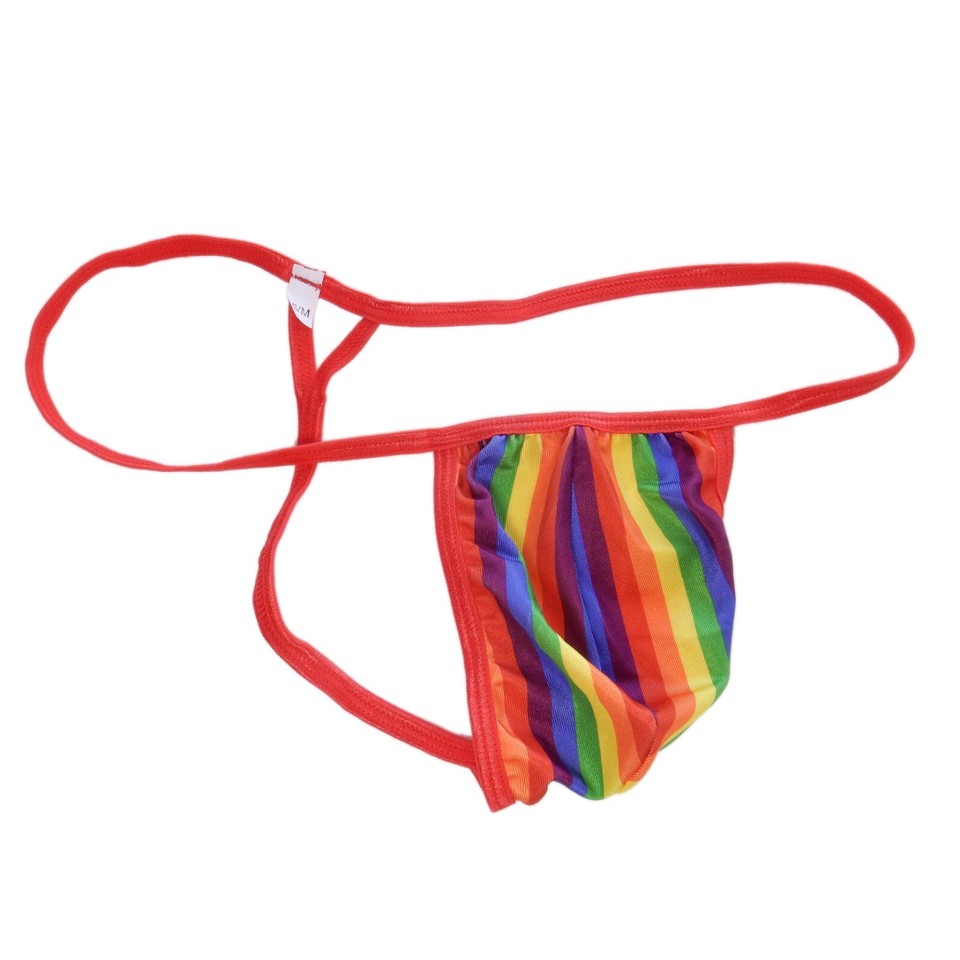 K799 P Mens Sexy String Thong Pouch String Triangle Back Multi prints ...