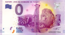 78 THOIRY Safari - Zoo, 2017, Billet Euro Souvenir