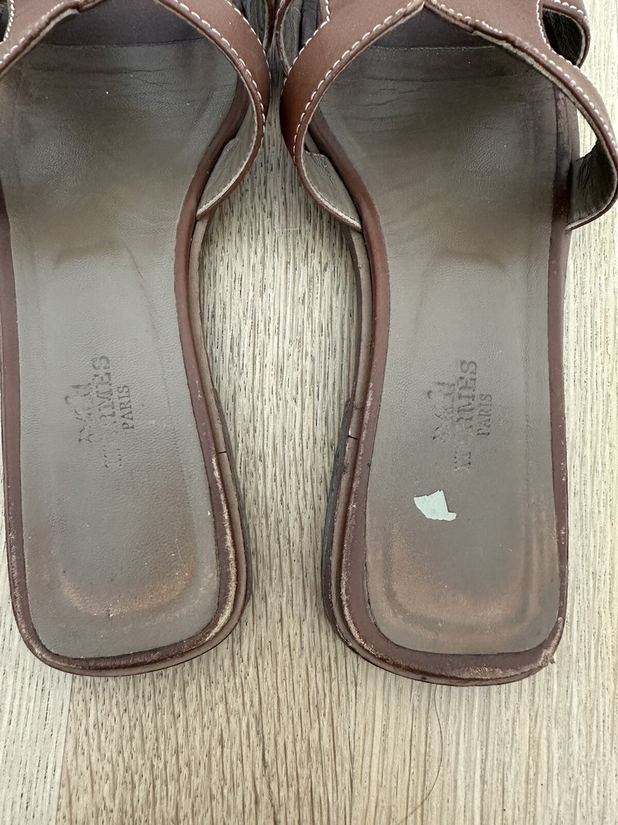 靴 Hermes Oran 37 Hermes Oran Sandals Black 37 Patent Leather | eBay