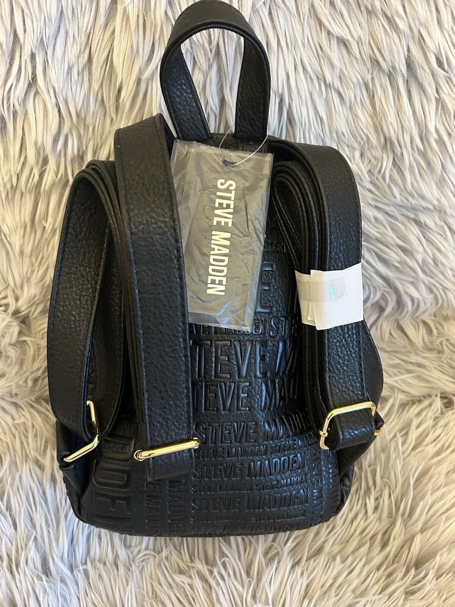 Backpack Steve Madden All over Logo small backpack gold trim NWT Backpack Steve Madden All over Logo small backpack gold trim  main image 2