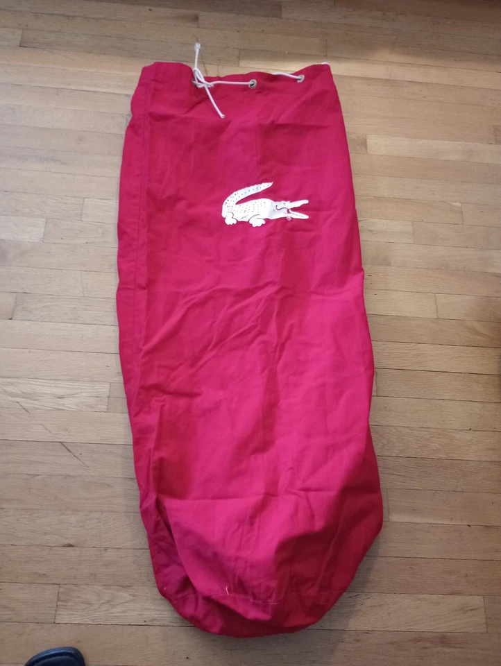 Винтажная спортивная сумка Izod lacoste красный хлопок холст XXL изящный! - Изображение 3 из 3