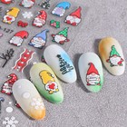 <!--F#f_0-->Embossed Nail Stickers New Year Festive Holiday Art with Cartoon Snowman Bear<!--F/-->