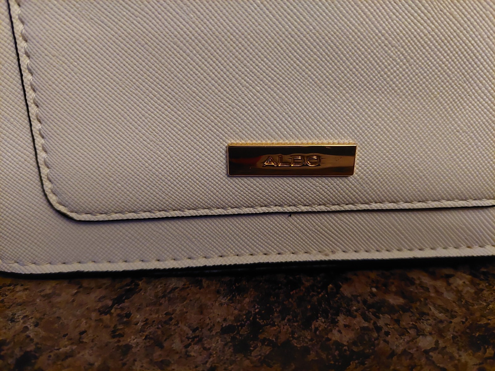 Aldo Women Crossbody Bag White Purse Satchel GREAT CO… Gem