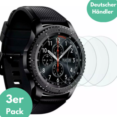 3X Hartglas für Samsung Galaxy Watch 46 mm Gear S3 Schutzglas Panzerfolie 9H  