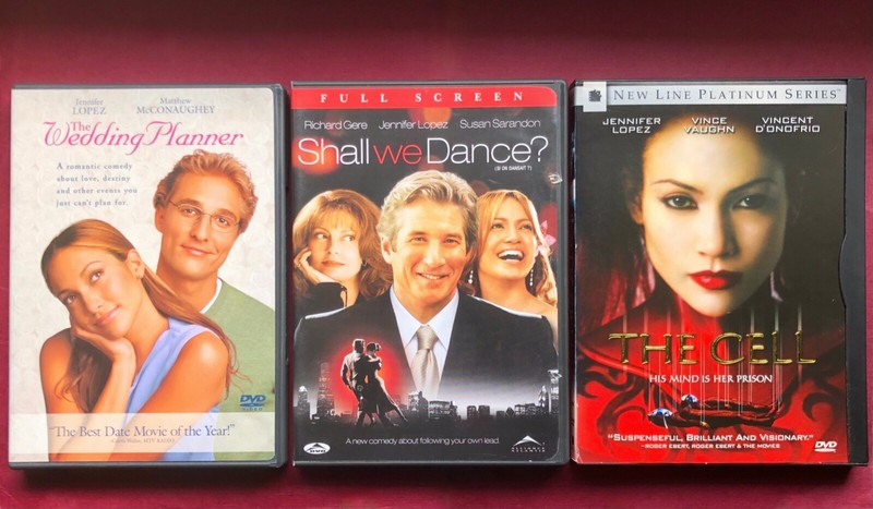 Lot Of Jennifer Lopez DVDs:The Cell/The Wedding Planner/Shall We Dance:Pre-Owned