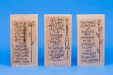 Stampin Up "Sidekick Sayings" Border Rubber Stamps - Lot Of 4
