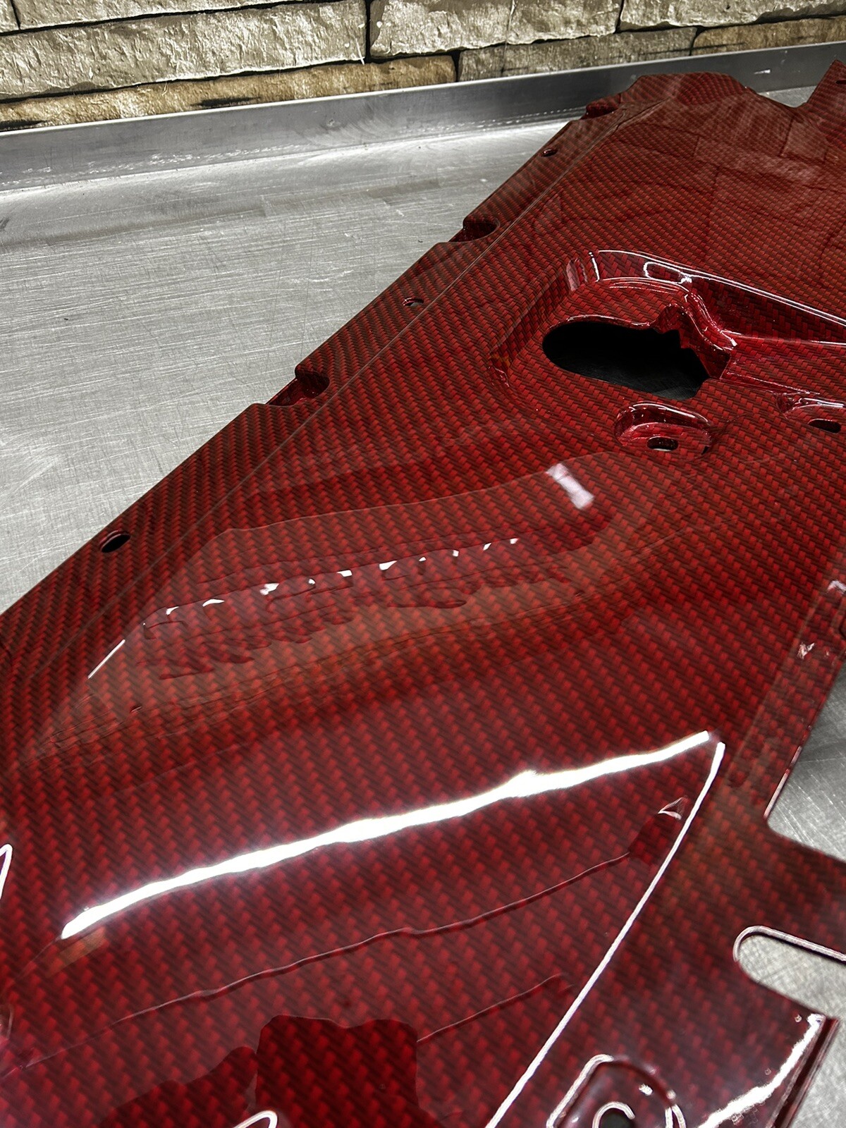 G37 RED Carbon Radiator Cover Coupe 2 door 2008 2013 IPL Sight Shield ...