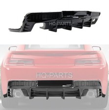 For 14 15 Camaro 4 Fin Rear Bumper Diffuser Removable Quad Exhaust Gloss Black For 14 15 Camaro 4 Fin Rear Bumper Diffuser Removable Quad Exhaust Gloss Black
