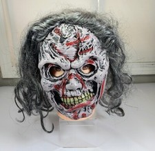 Zombie Halloween Mask Easter Unlimited Gory ADULT Silver Hair Holiday Scary