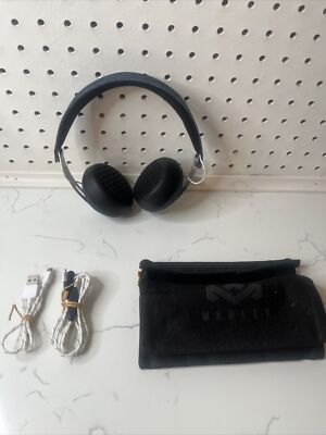 House of Marley Rise Over Ear Headphones Bluetooth Wireless On-Ear Denim