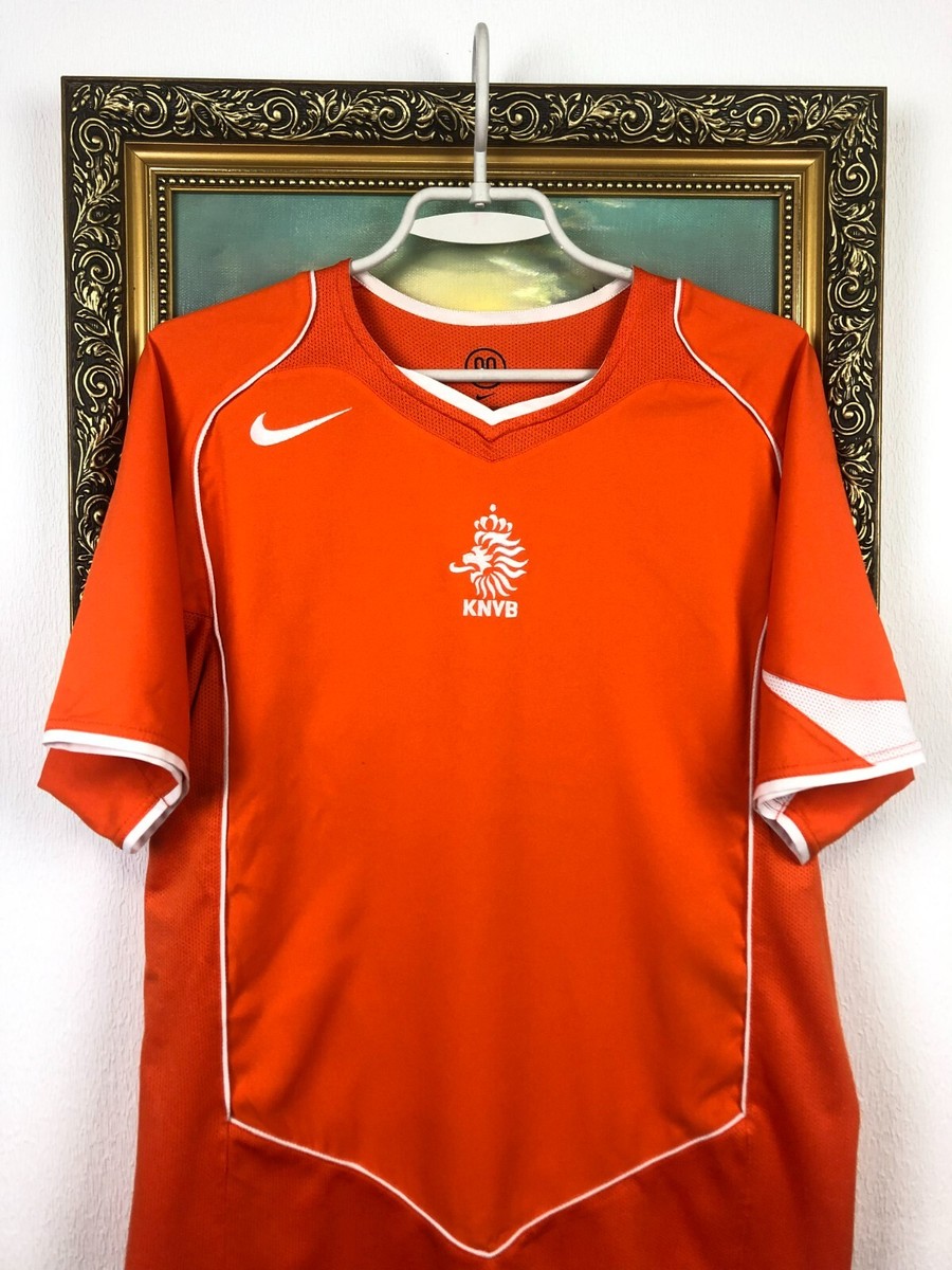 Netherlands Home football shirt 2004 Soccer Nike #10 Nistelrooy