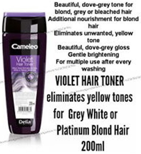 Delia Cameleo Colour Hair Rinse Silver and Violet Hair Toner Reduces ...