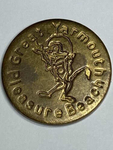 RARE OLD GREAT YARMOUTH PLEASURE BEACH AMUSEMENT PARK RIDE TOKEN ENGLAND #rt1 - Picture 1 of 8