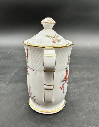 Vintage Bernardaud Limoges France Conde Creamer & Lid Birds Flowers 5.5” EUC - Picture 2 of 9