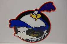 Road Runner ROADRUNNER 12" round steel die cut enamel sign 1/8" MOPAR BEEP BEEP