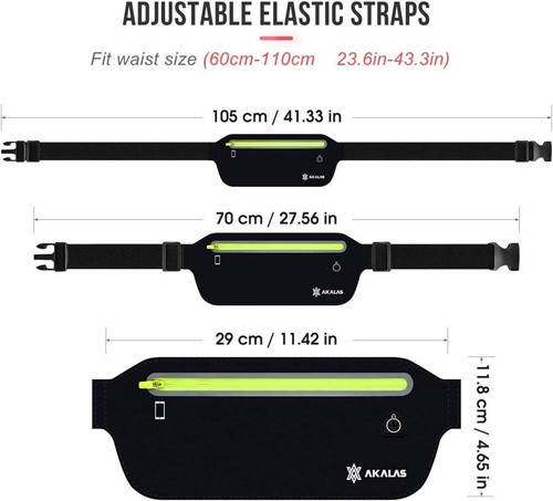 Vita Cintura Waterproof Bum Bag Esecuzione Jogging Viaggi Sacchetto per Chiavi - Picture 2 of 29