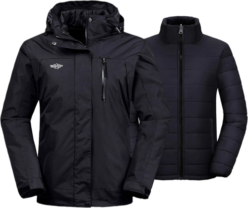 Women'S 3 in 1 Waterproof Ski Jacket Windproof Winter Snow Coat Snowboarding Jac - Picture 10 of 12