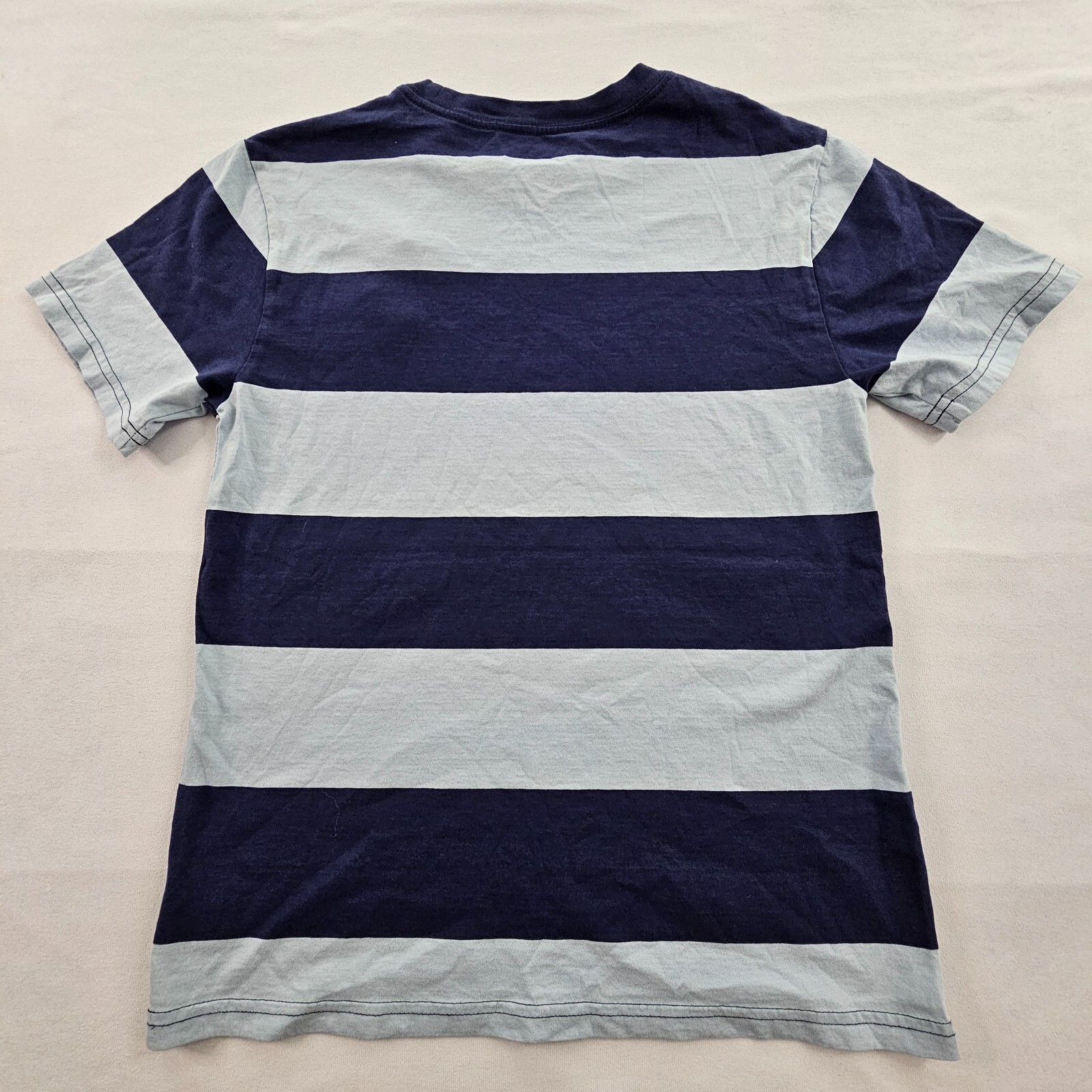 Polo Ralph Lauren blu a righe grande pony manica corta cotone t shirt ragazzo M