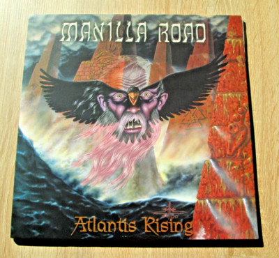 MANILLA ROAD - Atlantis Rising Original DLP Iron Glory Records 2001 white vinyl!