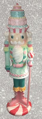 NEW Viral Christmas  Pink Pastel Peppermint Cupcake Candy Nutcracker 22 