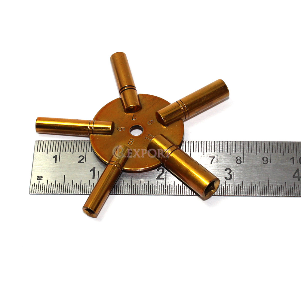 ATAR 2xUniversal Clock Winding Key 5 Prong Brass Clock Key EVEN and ODD Numbers. eBay