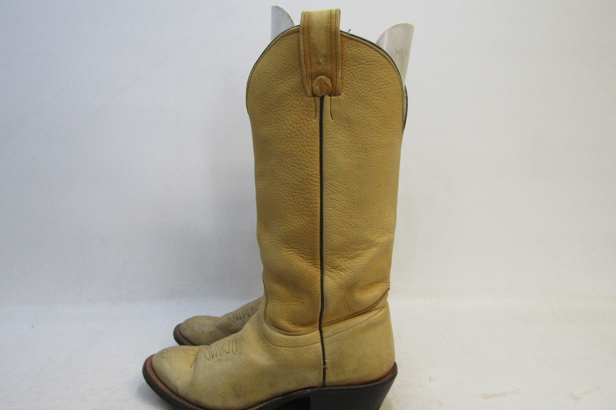 USA Olathe Mens Size 8 D Tan Leather Cowboy Western Boots | eBay display picture 2